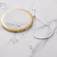 Silver Plated Friendship Set Created with Zircondia® Crystals