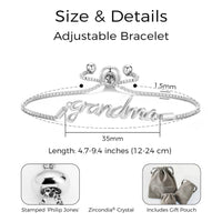Silver Plated Grandma Bracelet Created with Zircondia® Crystals