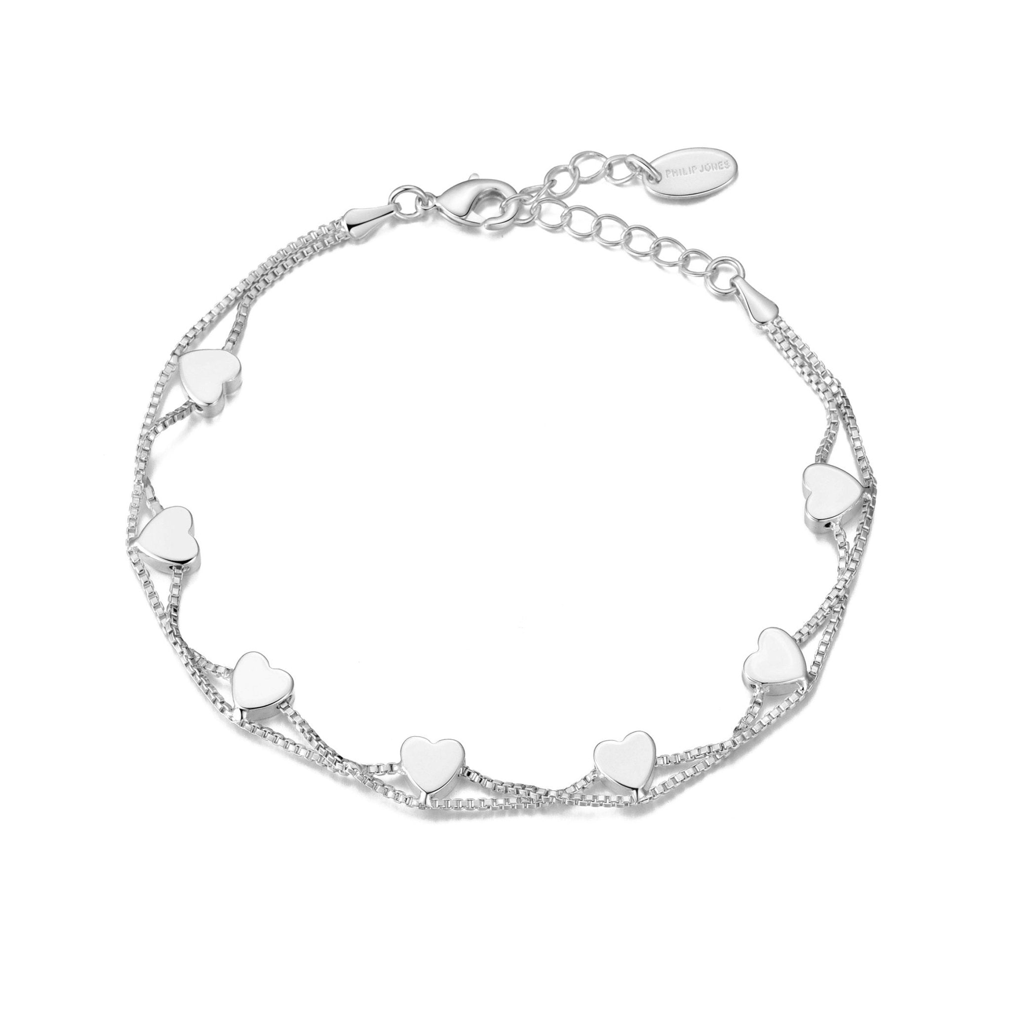 Silver Plated Heart Bracelet