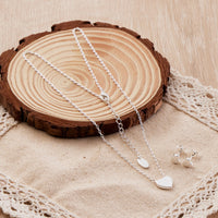 Silver Plated Heart Set