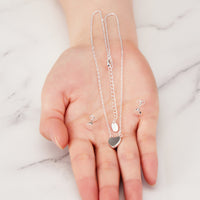 Silver Plated Heart Set