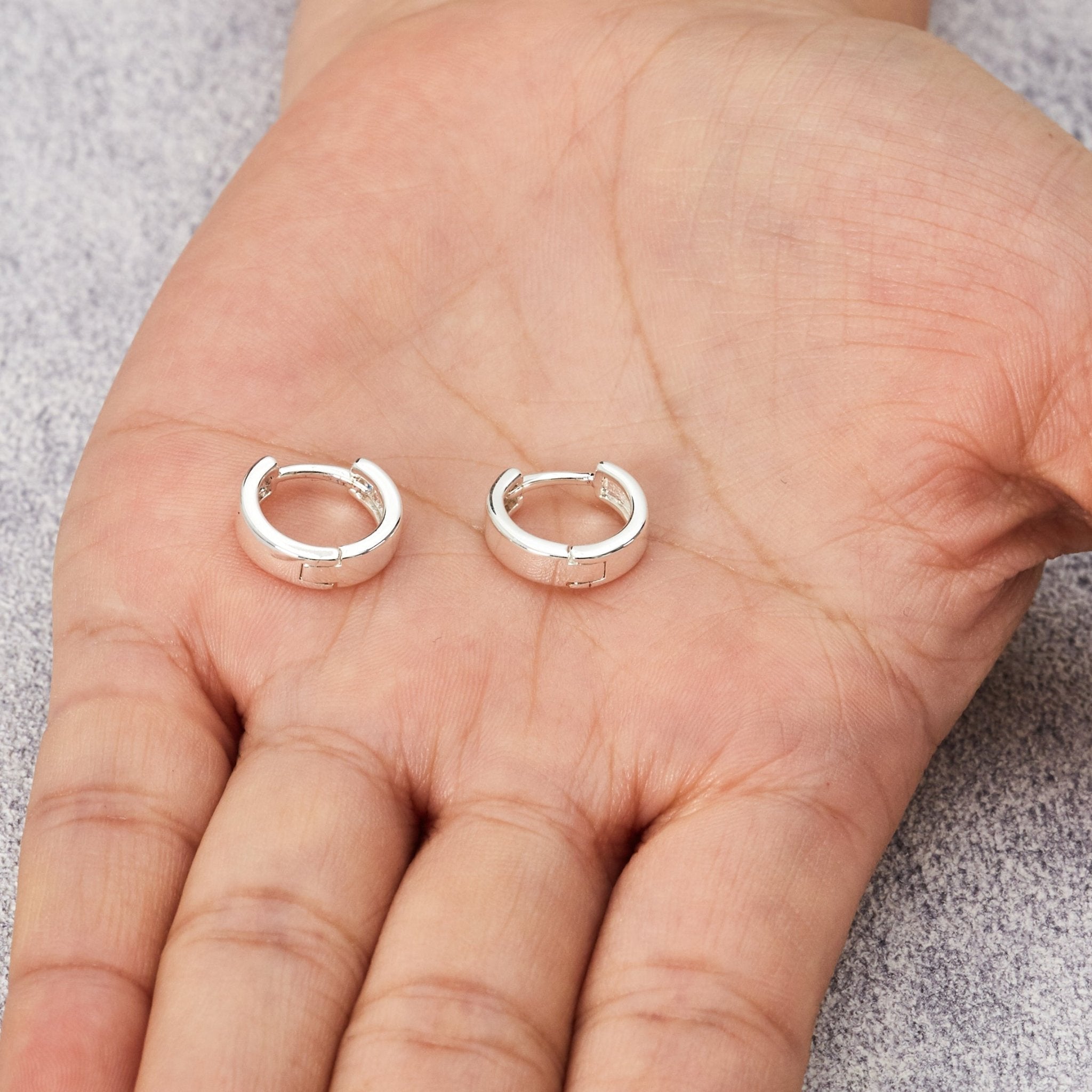 Silver Plated Huggie Earrings