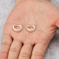 Silver Plated Huggie Earrings