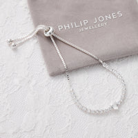 Silver Plated I Couldn't Say I Do Without You Heart Solitaire Wedding Bracelet with Zircondia® Crystals