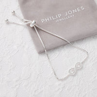 Silver Plated I Couldn't Say I Do Without You Infinity Wedding Bracelet with Zircondia® Crystals