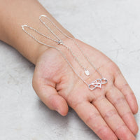 Silver Plated Infinity Heart Necklace Created with Zircondia® Crystals