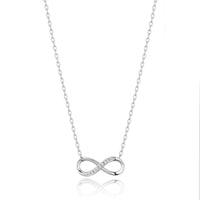 Silver Plated Infinity Pendant Necklace Created with Zircondia® Crystals