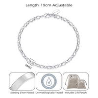 Silver Plated Link Chain Bracelet