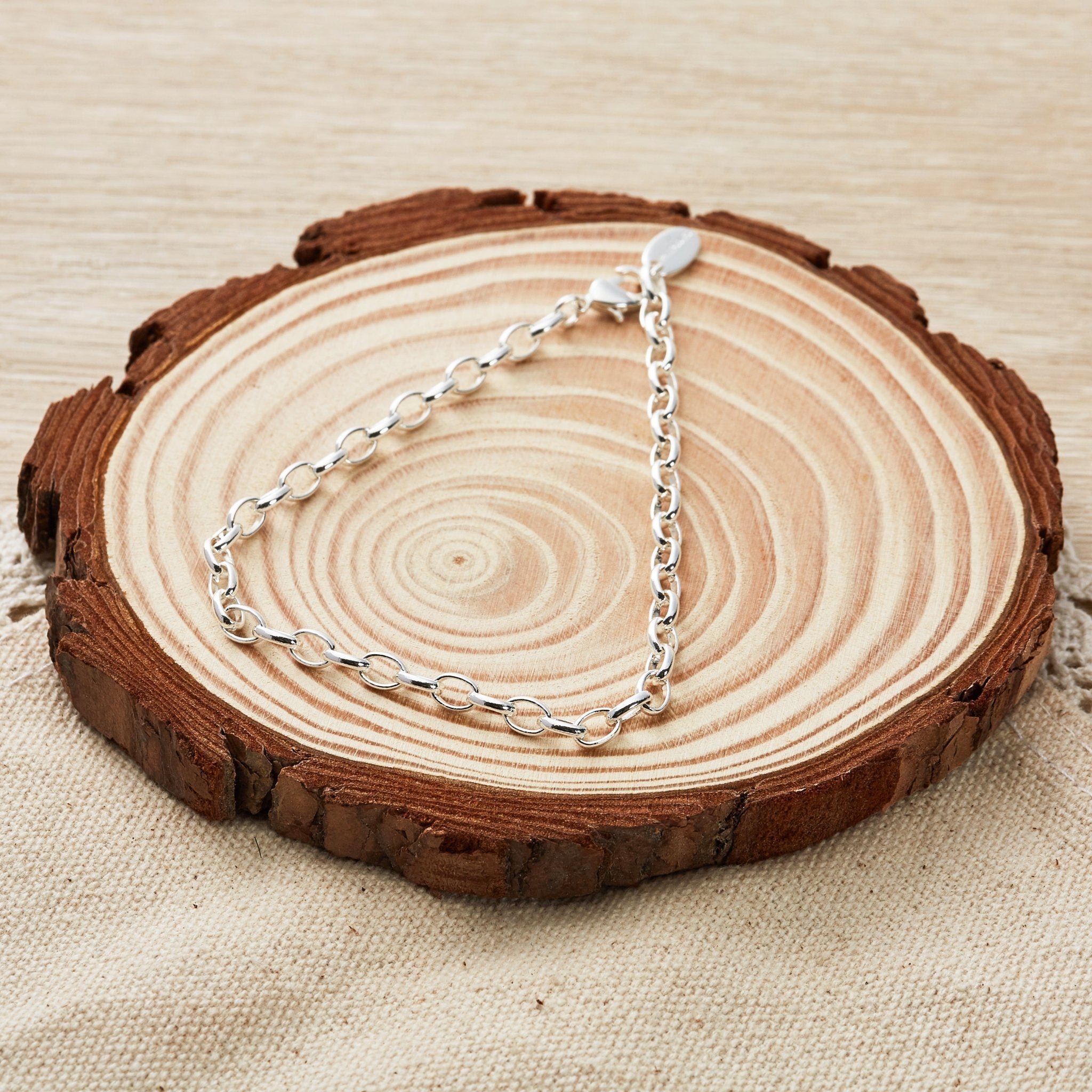 Silver Plated Link Chain Bracelet