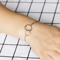 Silver Plated Link Friendship Bracelet Created with Zircondia® Crystals