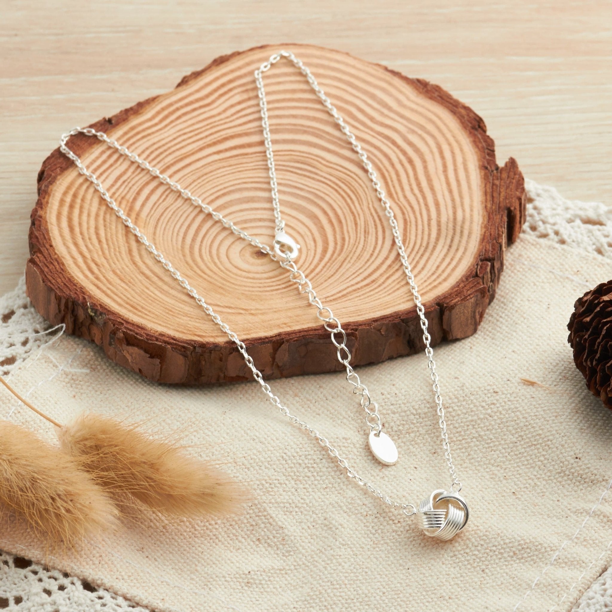 Silver Plated Love Knot Necklace