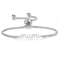 Silver Plated Mum Bracelet Created with Zircondia® Crystals with Gift Box