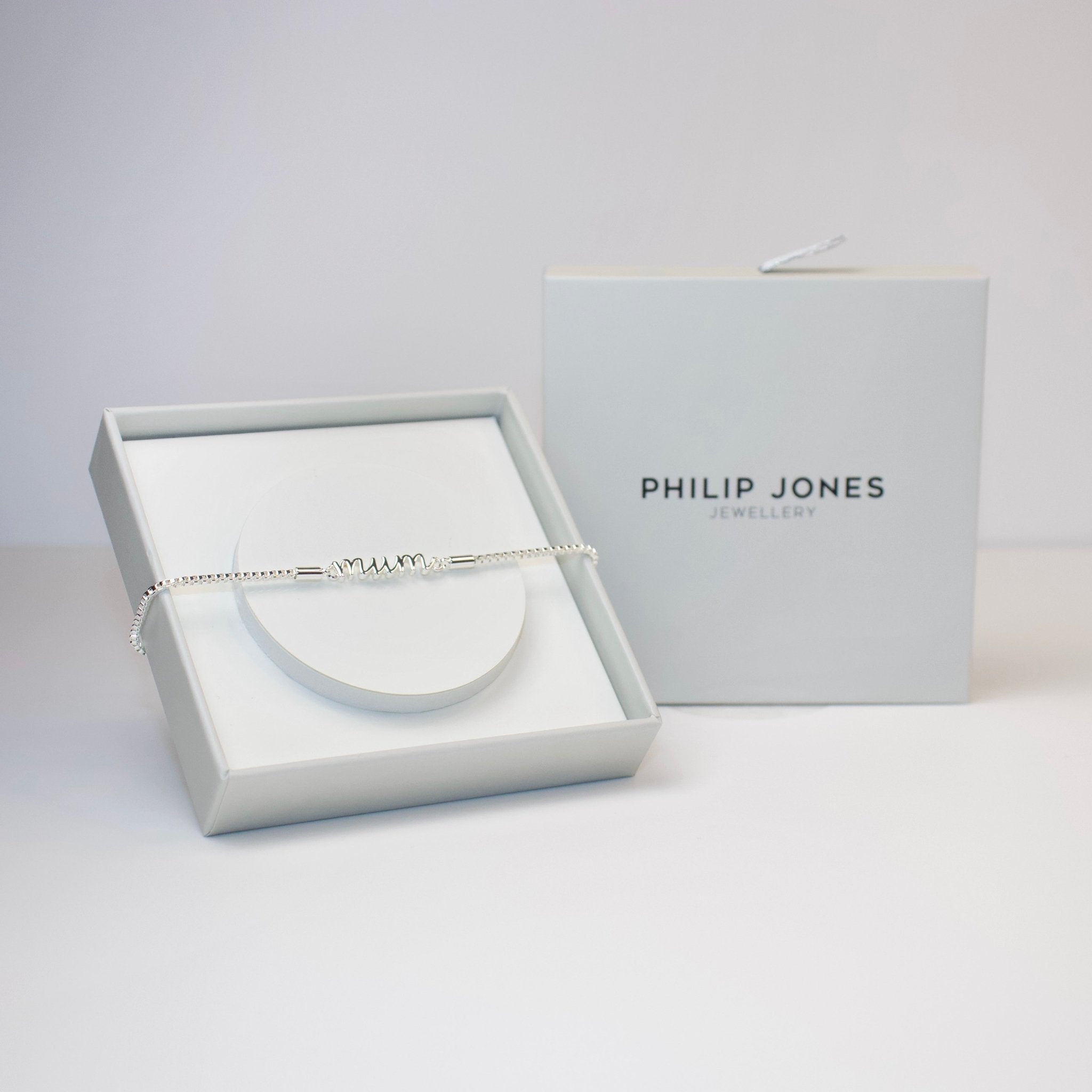 Silver Plated Mum Bracelet Created with Zircondia® Crystals with Gift Box