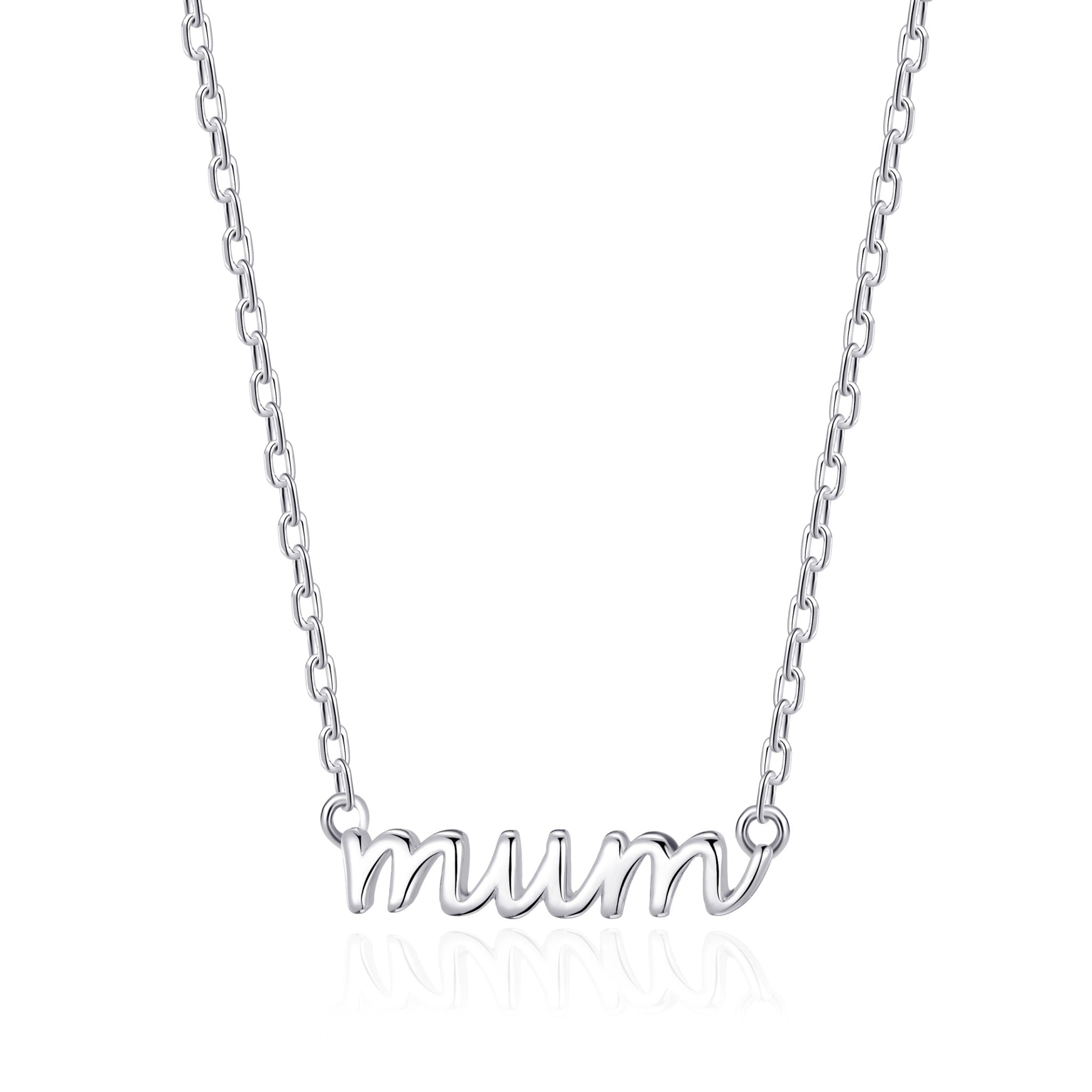 Silver Plated Mum Necklace