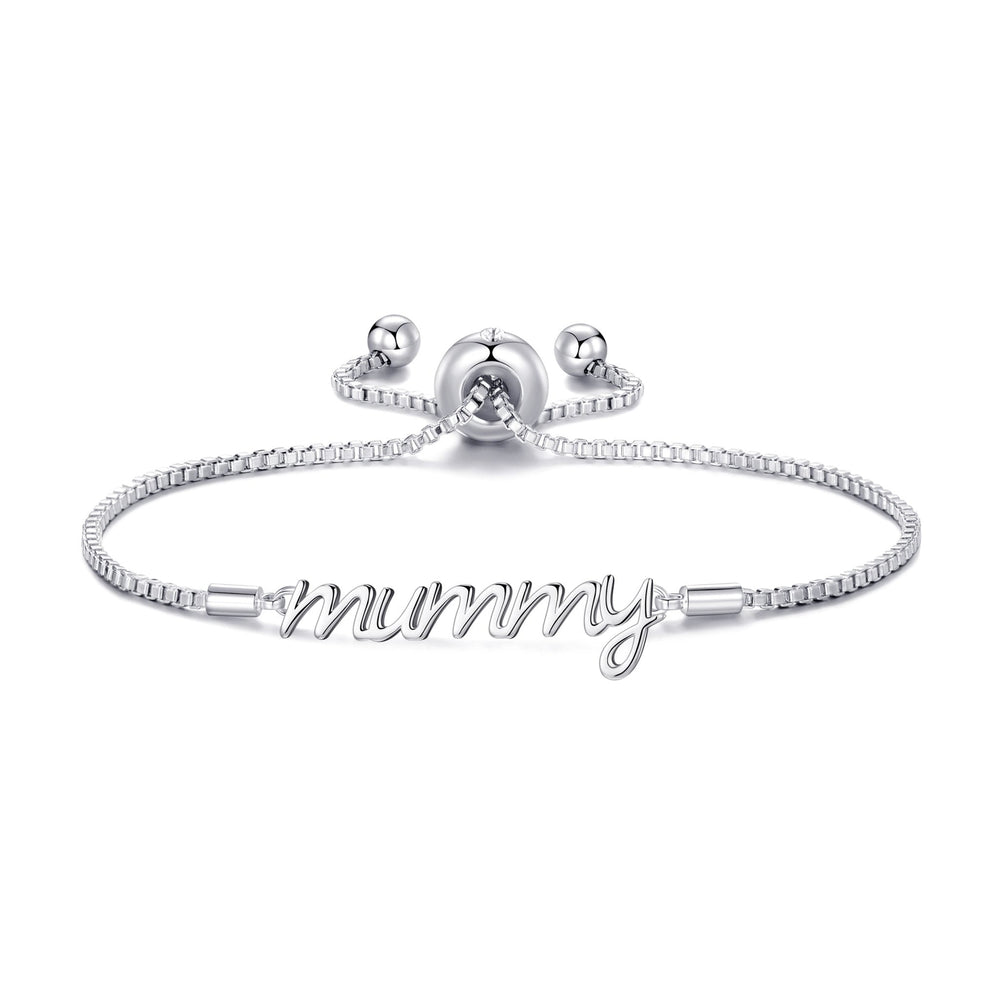 Silver Plated Mummy Bracelet Created with Zircondia® Crystals
