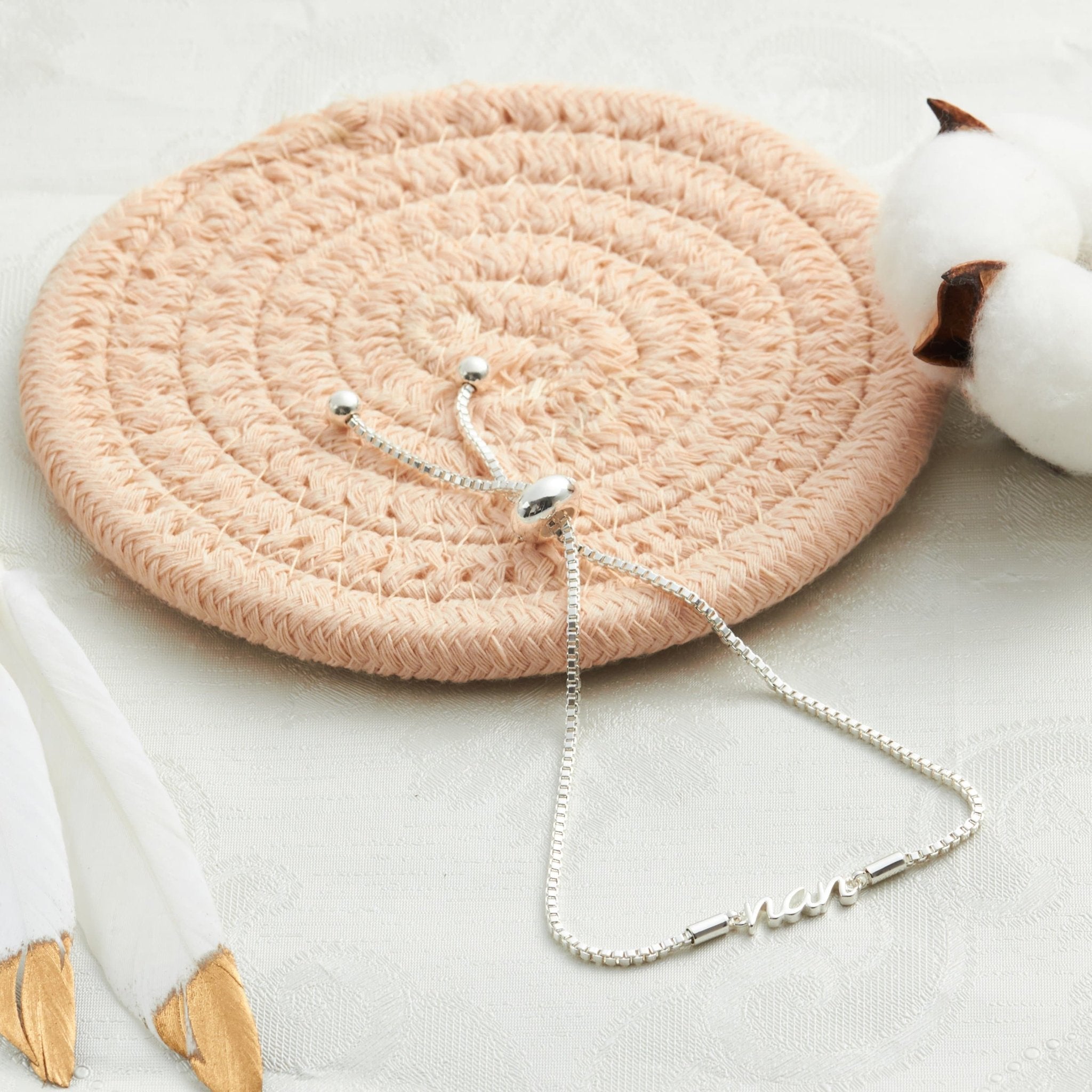 Silver Plated Nan Bracelet Created with Zircondia® Crystals with Gift Box