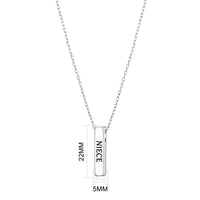 Silver Plated Niece Bar Necklace