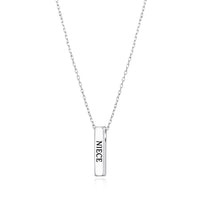 Silver Plated Niece Bar Necklace