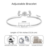 Silver Plated Niece Bracelet Created with Zircondia® Crystals