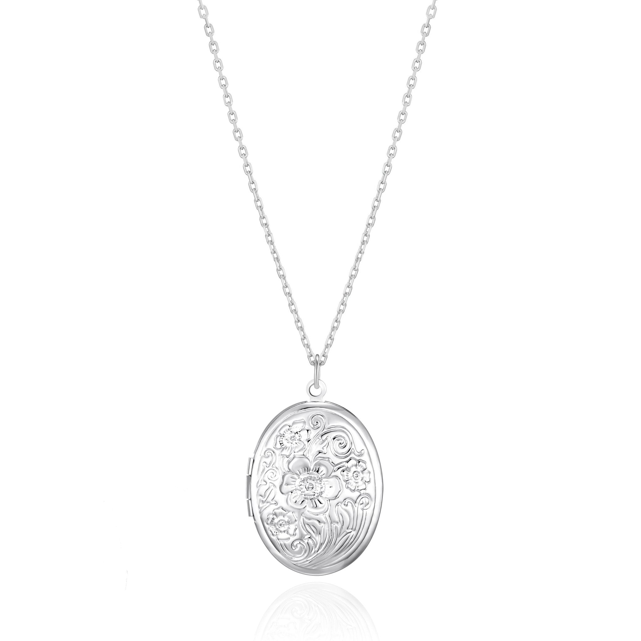 Silver Plated Oval Locket