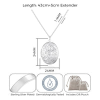 Silver Plated Oval Locket
