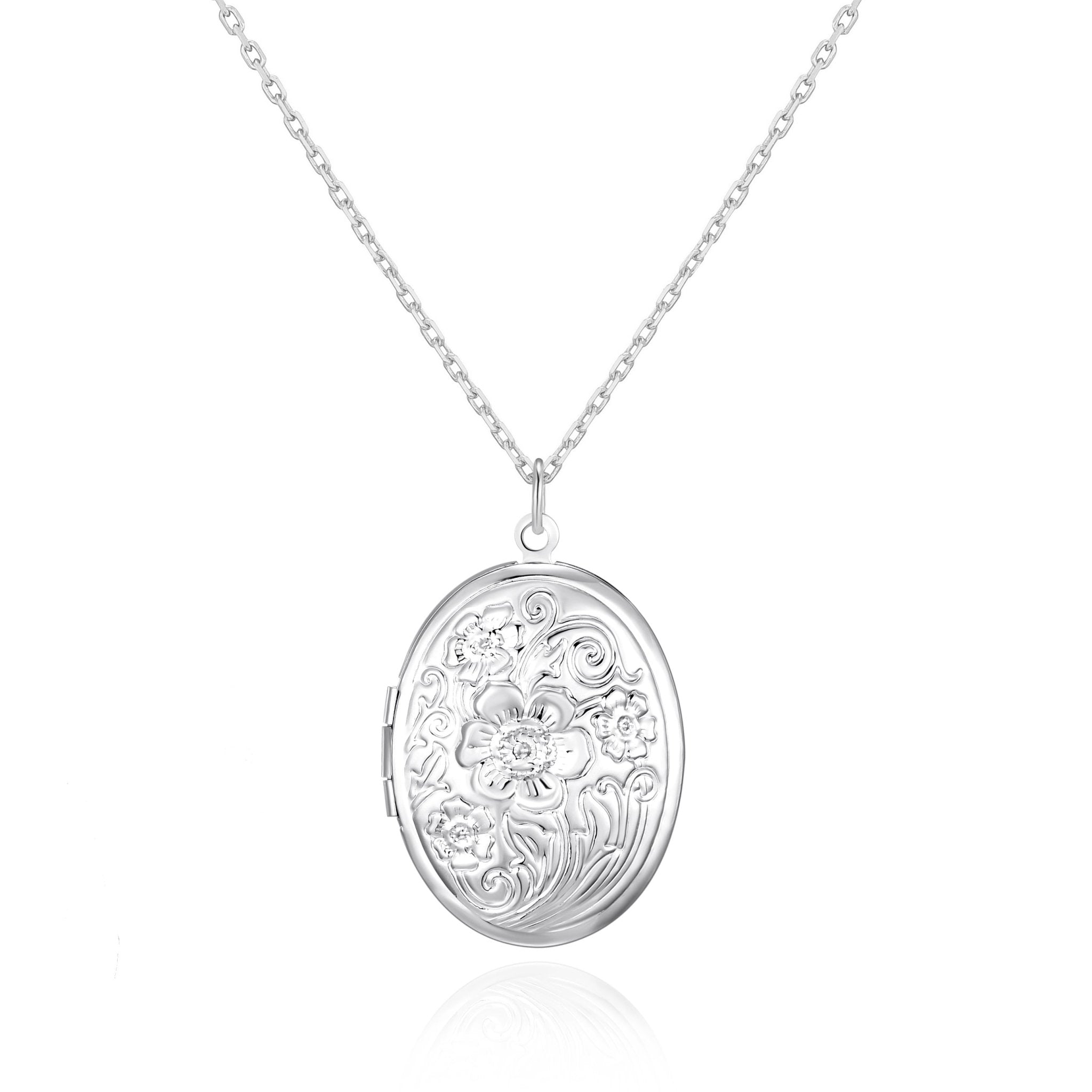 Silver Plated Oval Locket