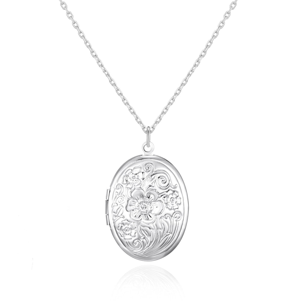 Silver Plated Oval Locket