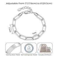 Silver Plated Paperclip Bracelet