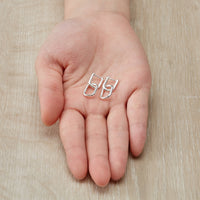 Silver Plated Paperclip Earrings