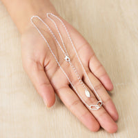 Silver Plated Paperclip Link Necklace Created with Zircondia® Crystals