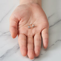 Silver Plated Pave Round Earrings Created with Zircondia® Crystals