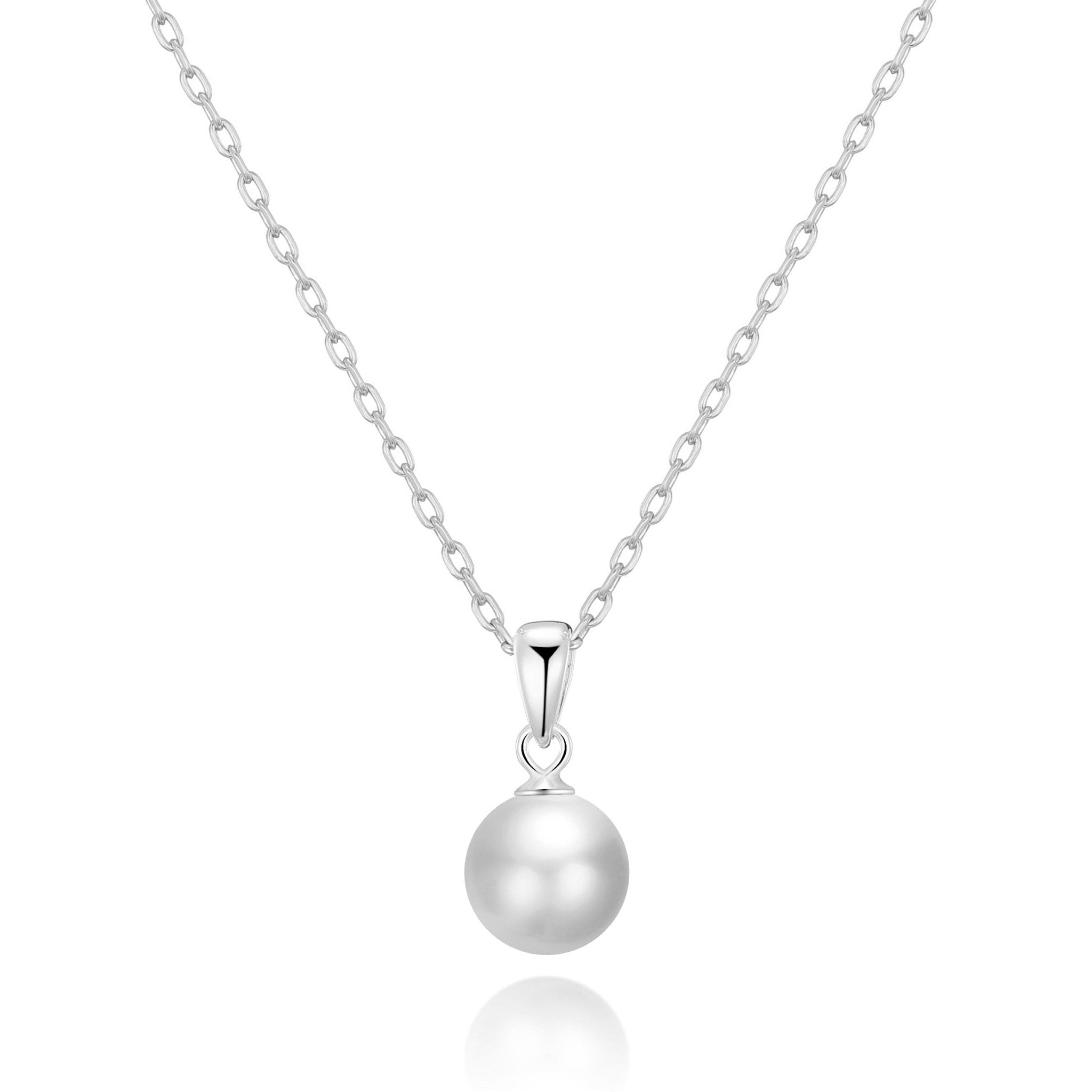 Silver Plated Shell Pearl Necklace