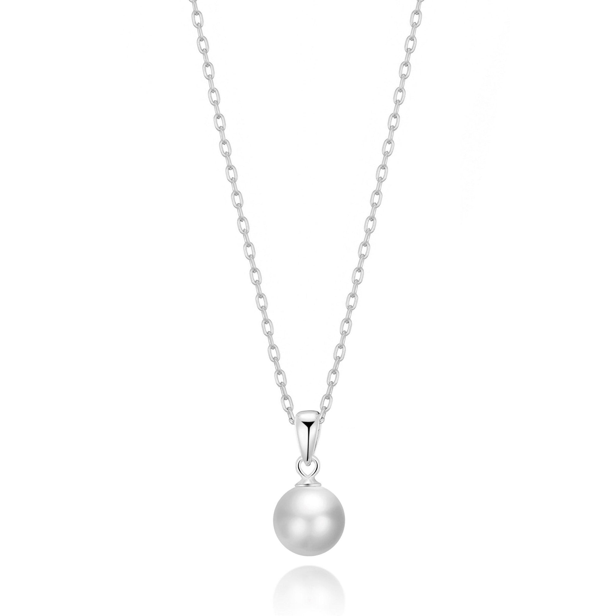 Silver Plated Shell Pearl Necklace