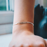 Silver Plated Sister Bracelet Created with Zircondia® Crystals