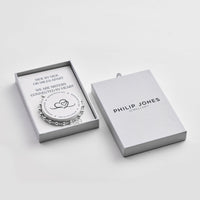 Silver Plated Sister Quote Stretch Bracelet with Gift Box