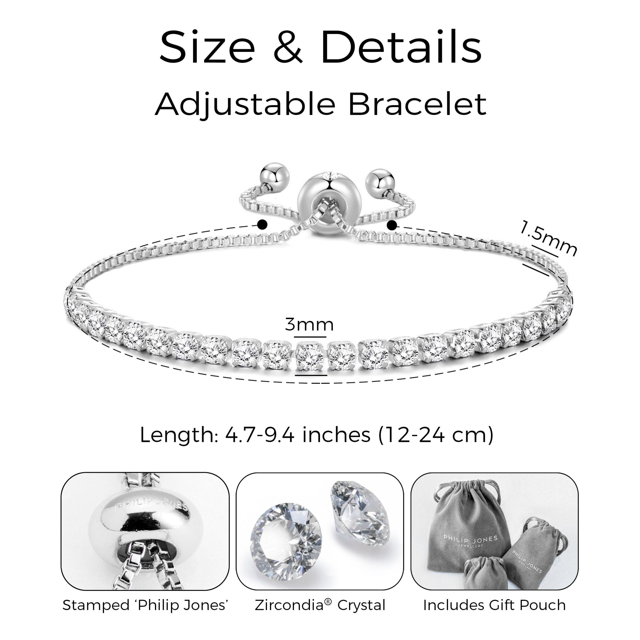 Silver Plated Solitaire Friendship Set Created with Zircondia® Crystals