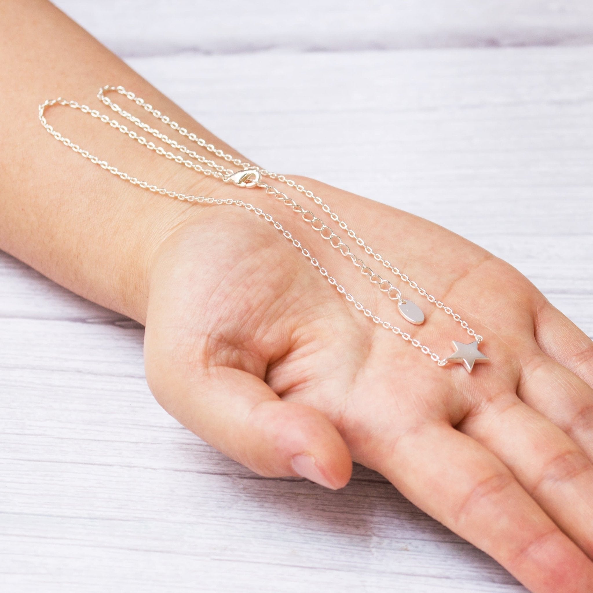 Silver Plated Star Necklace with Quote Card