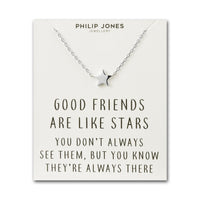 Silver Plated Star Necklace with Quote Card