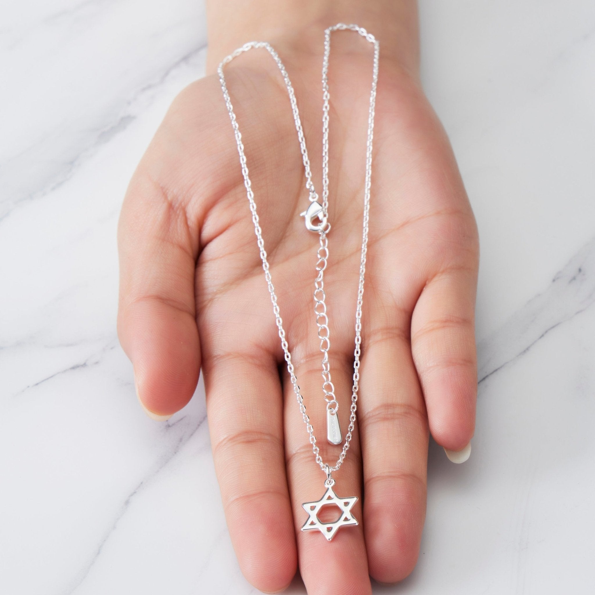Silver Plated Star of David Necklace