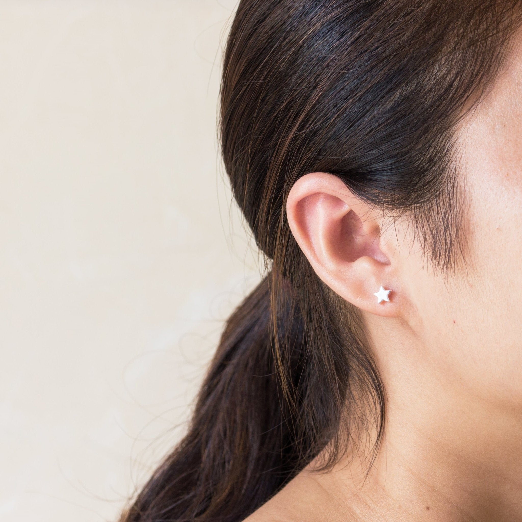 Silver Plated Star Stud Earrings with Quote Card