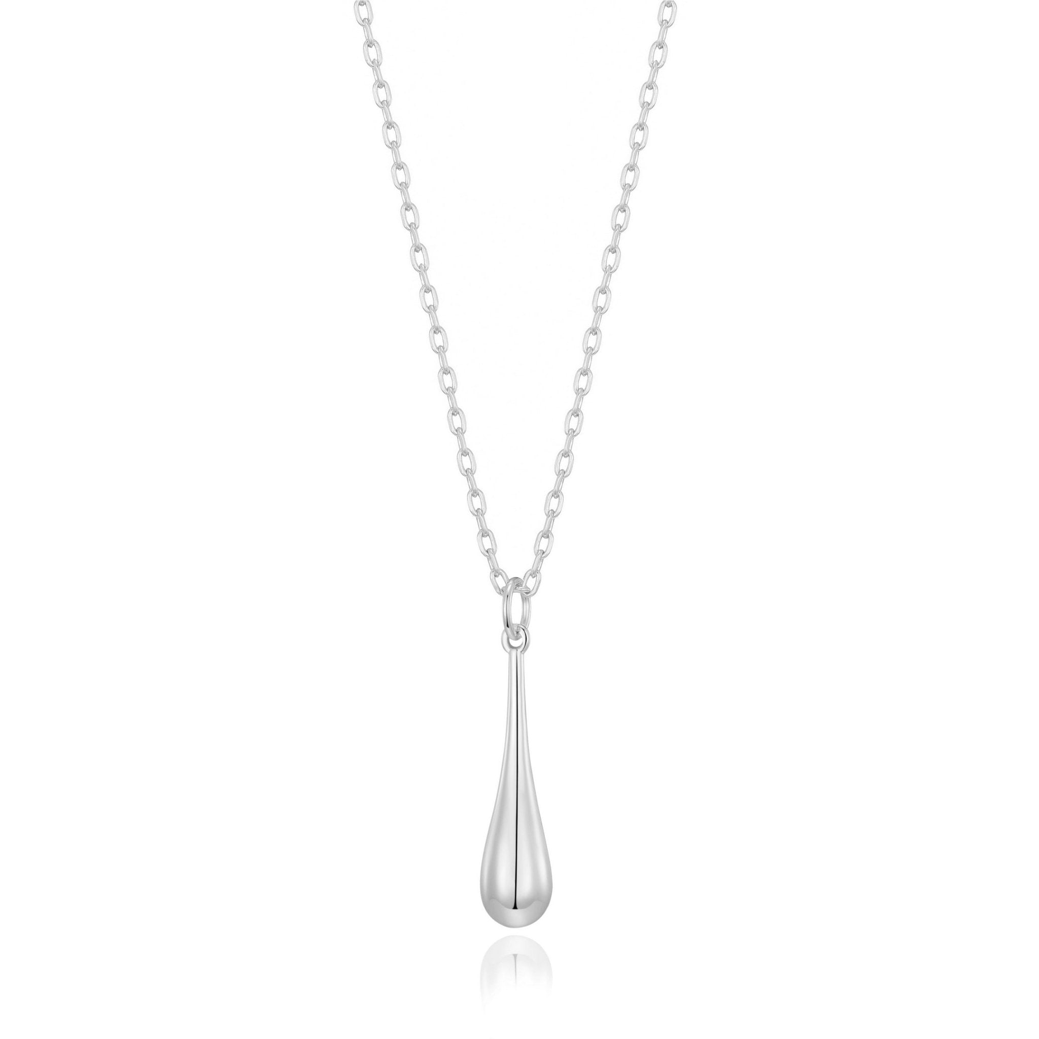 Silver Plated Teardrop Necklace