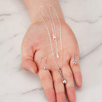 Silver Plated Teardrop Set