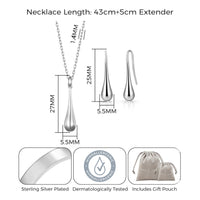 Silver Plated Teardrop Set