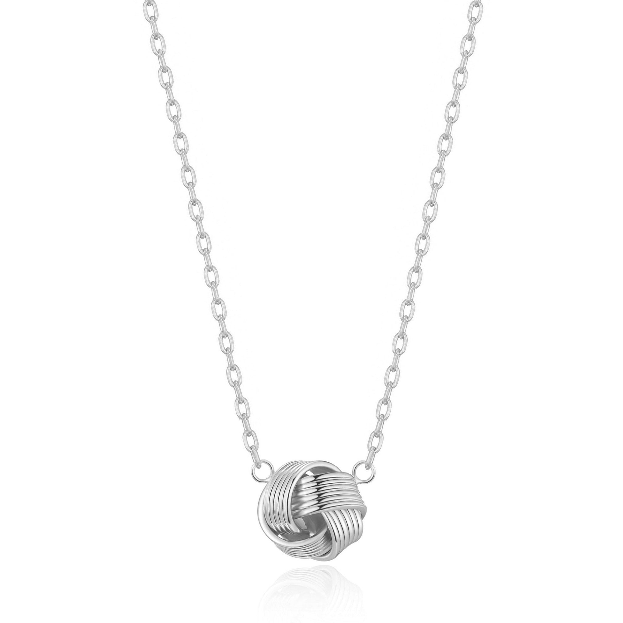 Silver Plated Love Knot Necklace