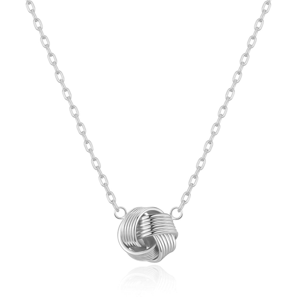 Silver Plated Love Knot Necklace