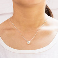 Silver Plated Thank You for Helping us Tie The Knot Wedding Necklace with Quote Card