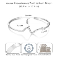 Silver Plated Wave Cuff Bangle