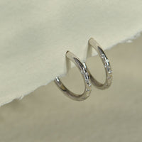 Silver White Topaz Gemstones- Seren Hoops