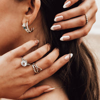 Silver Topaz Gemstone Zaria Earrings