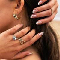 Gold Topaz Gemstone Zaria Earrings